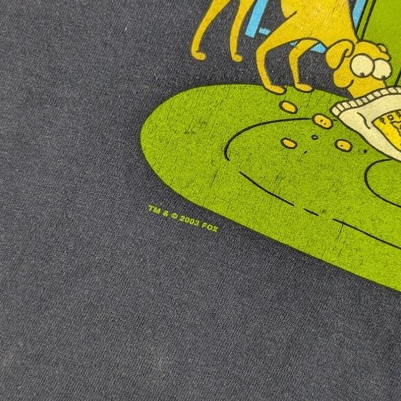 Simpsons "World's Greatest Dad" Y2K Vintage 2003 Fox Funny Navy Shirt Size XL - Picture 13 of 16